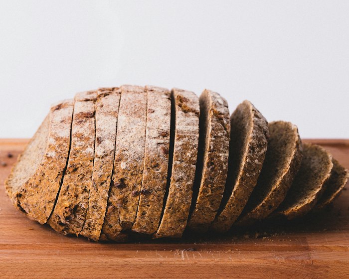 Sliced sourdough loaf